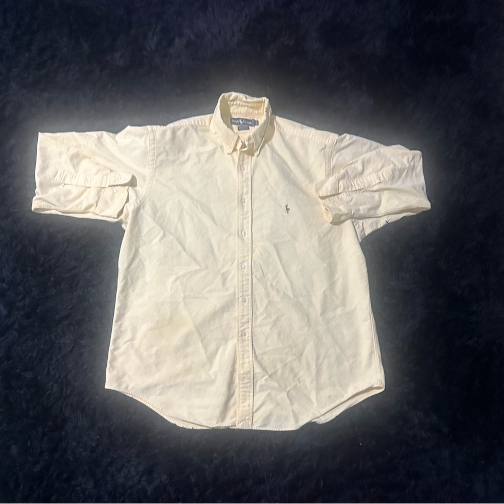 Yellow Ralph Lauren button shirt